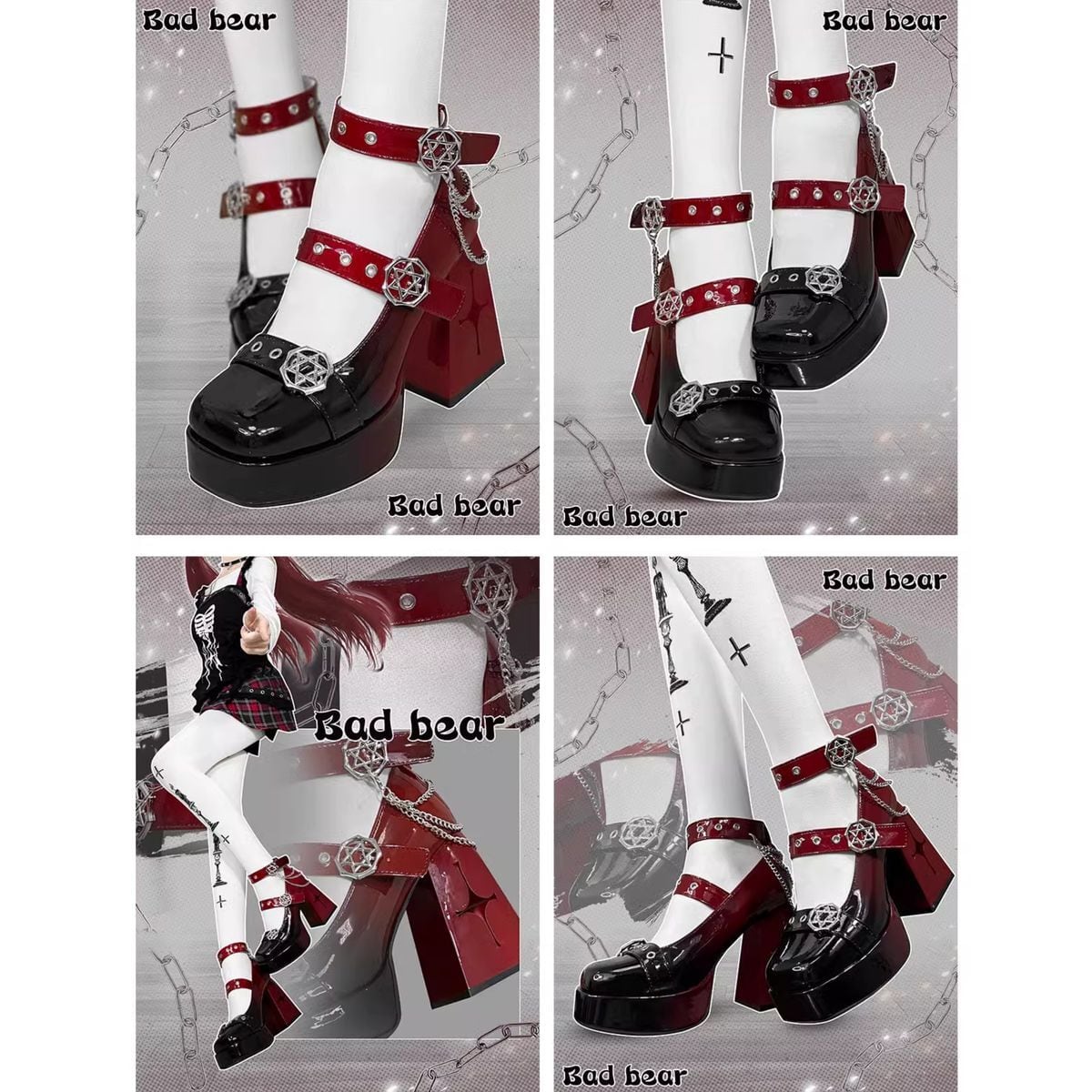 Hexagram Gradient High Heel Shoes