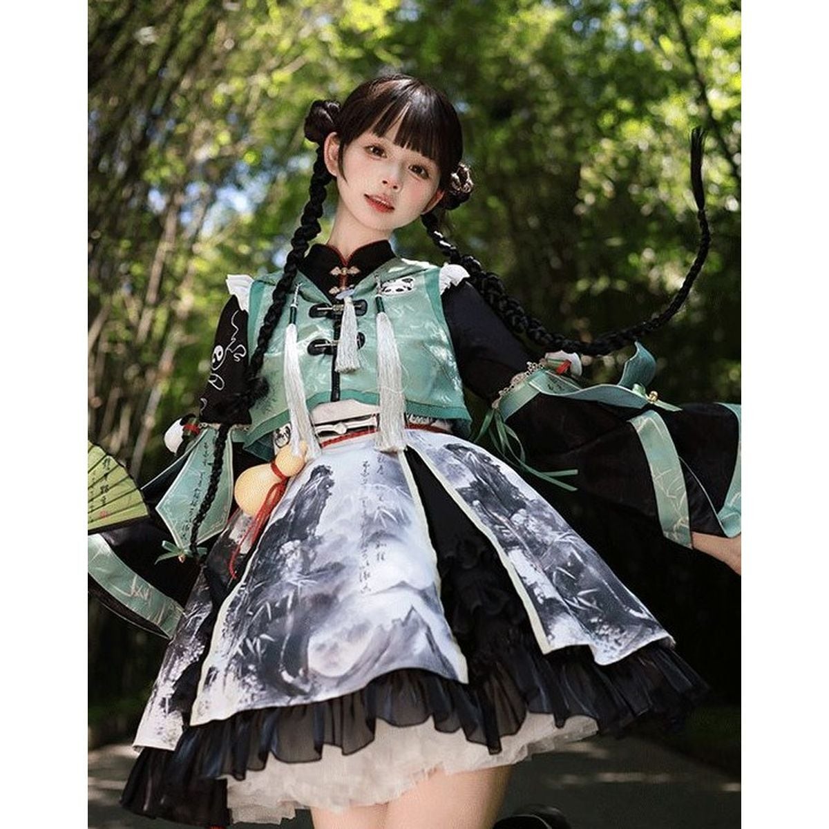 Panda-Themed Chinese Dress Set