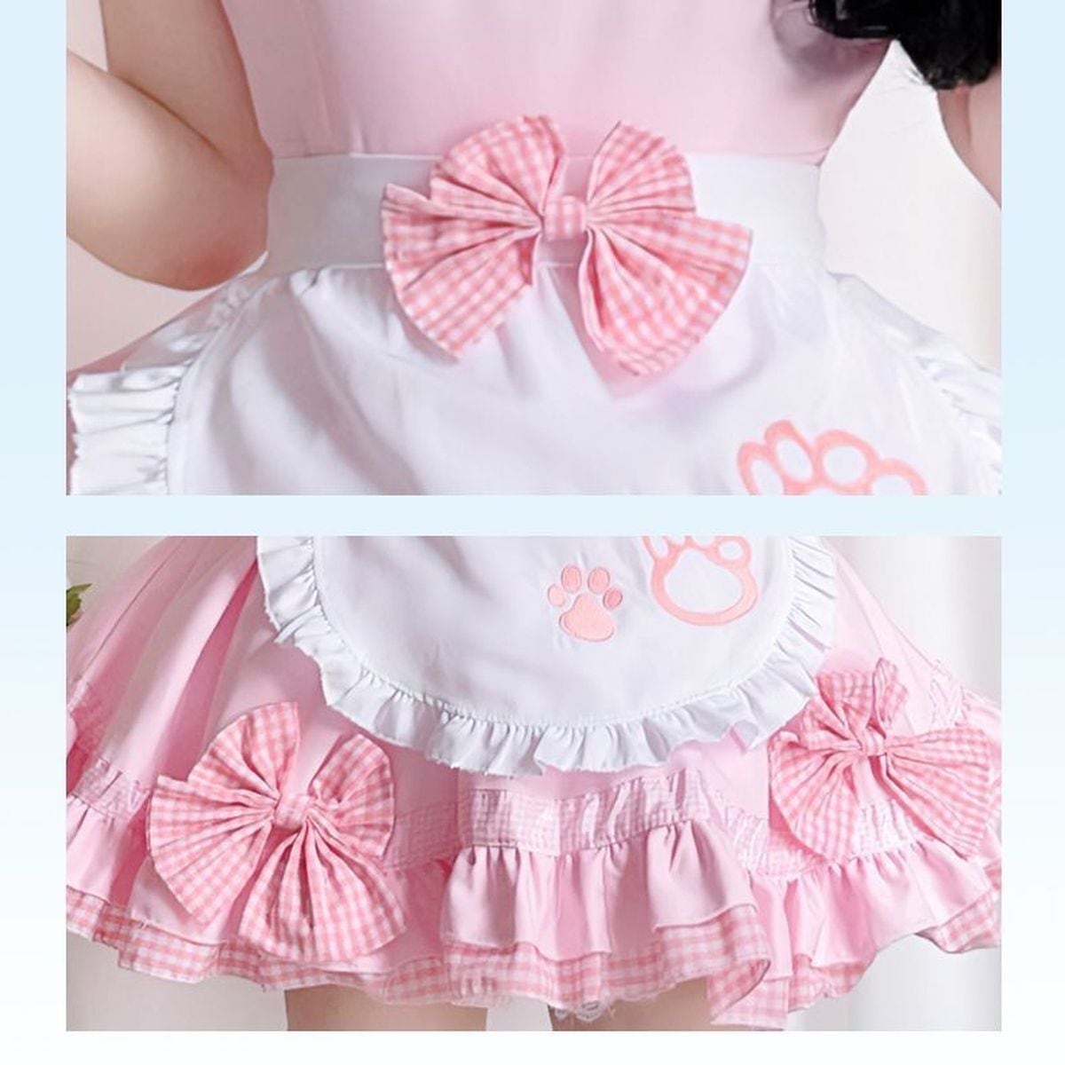 Cat Maid Set with Choker and Pannier