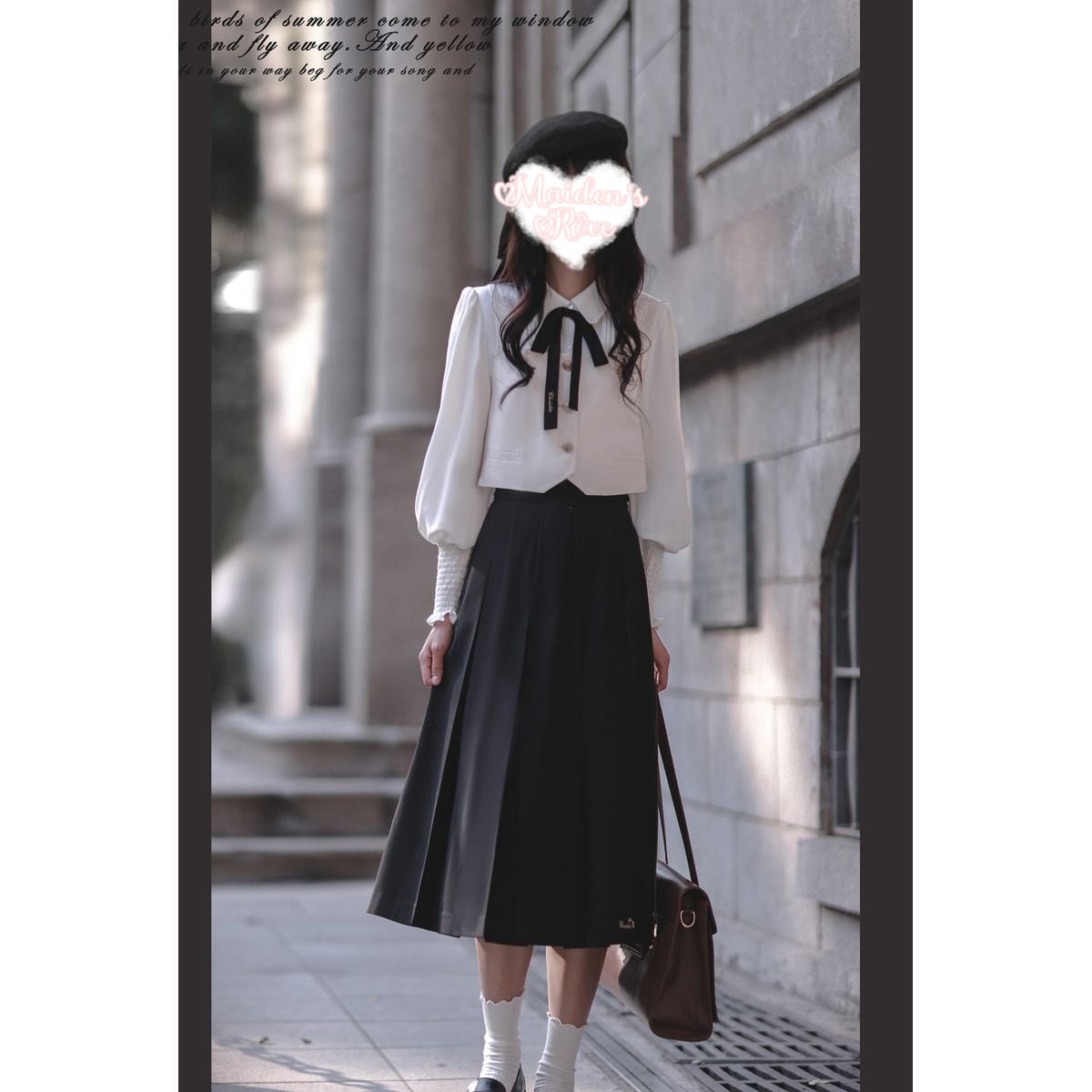 Elegant Long Skirt and Cape Ensemble