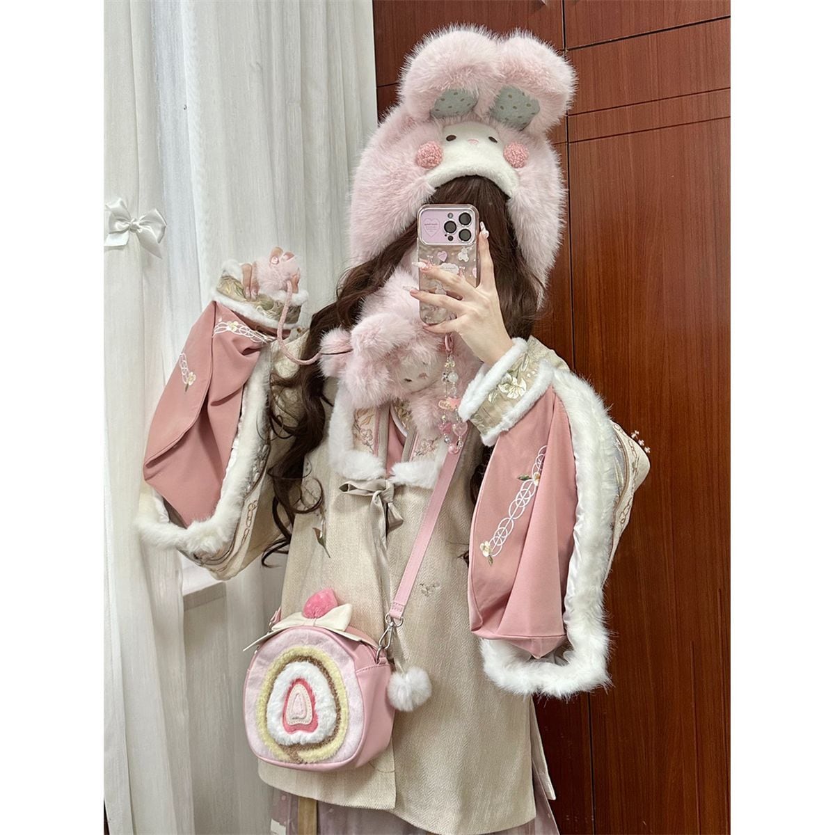 Strawberry Roll Cake Backpack