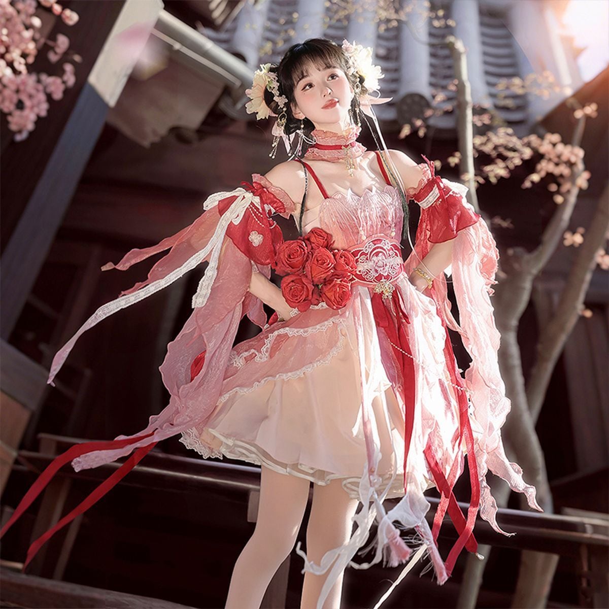 Elegant Frill Lolita Dress Ensemble