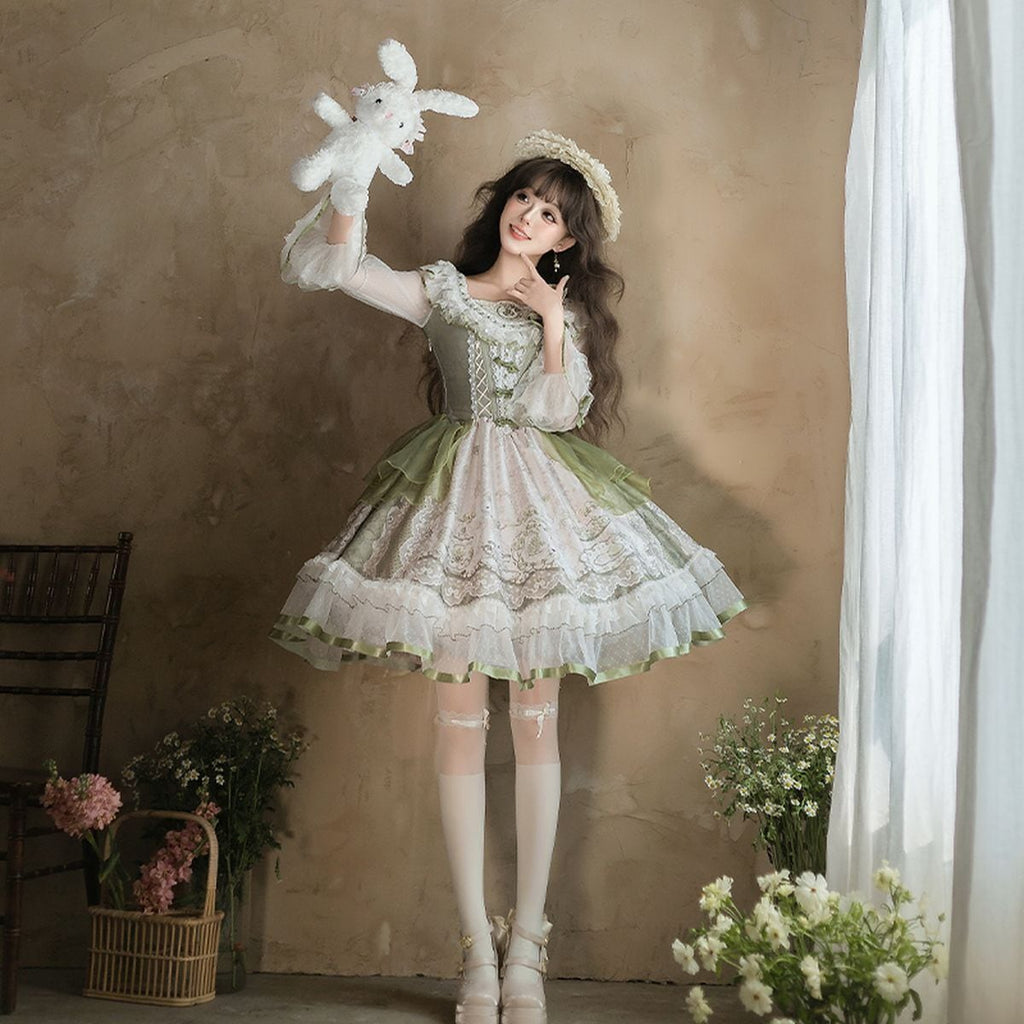 Elegant Green Frill Lolita Dress