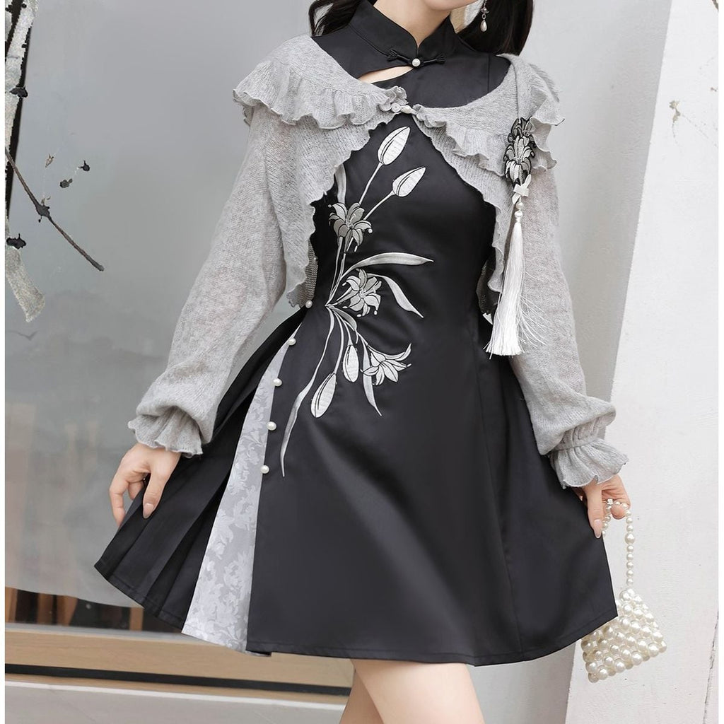 Graceful China-Style Dress Set