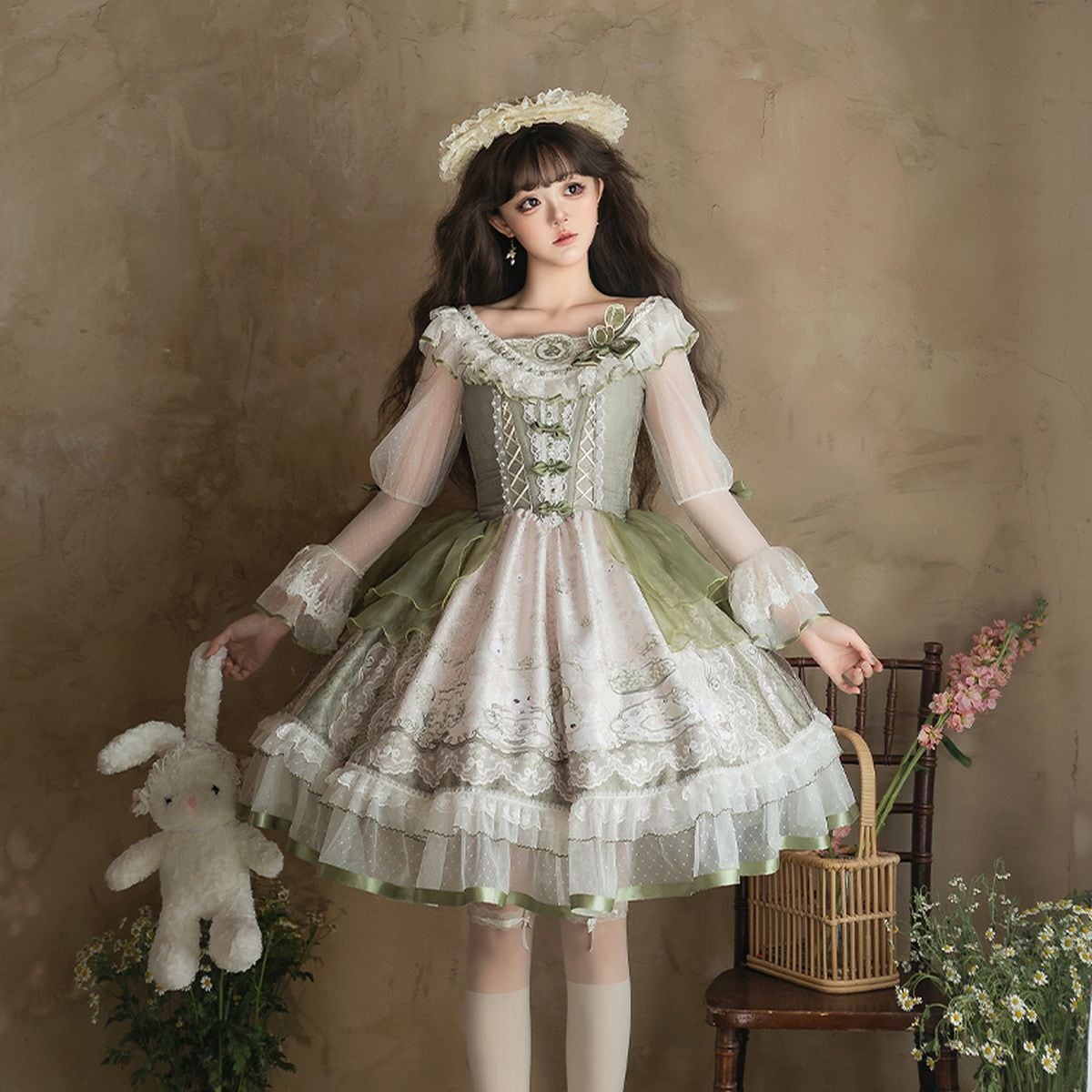 Elegant Green Frill Lolita Dress