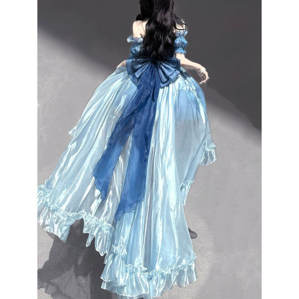 Graceful Pearl Frill Dress Outfit