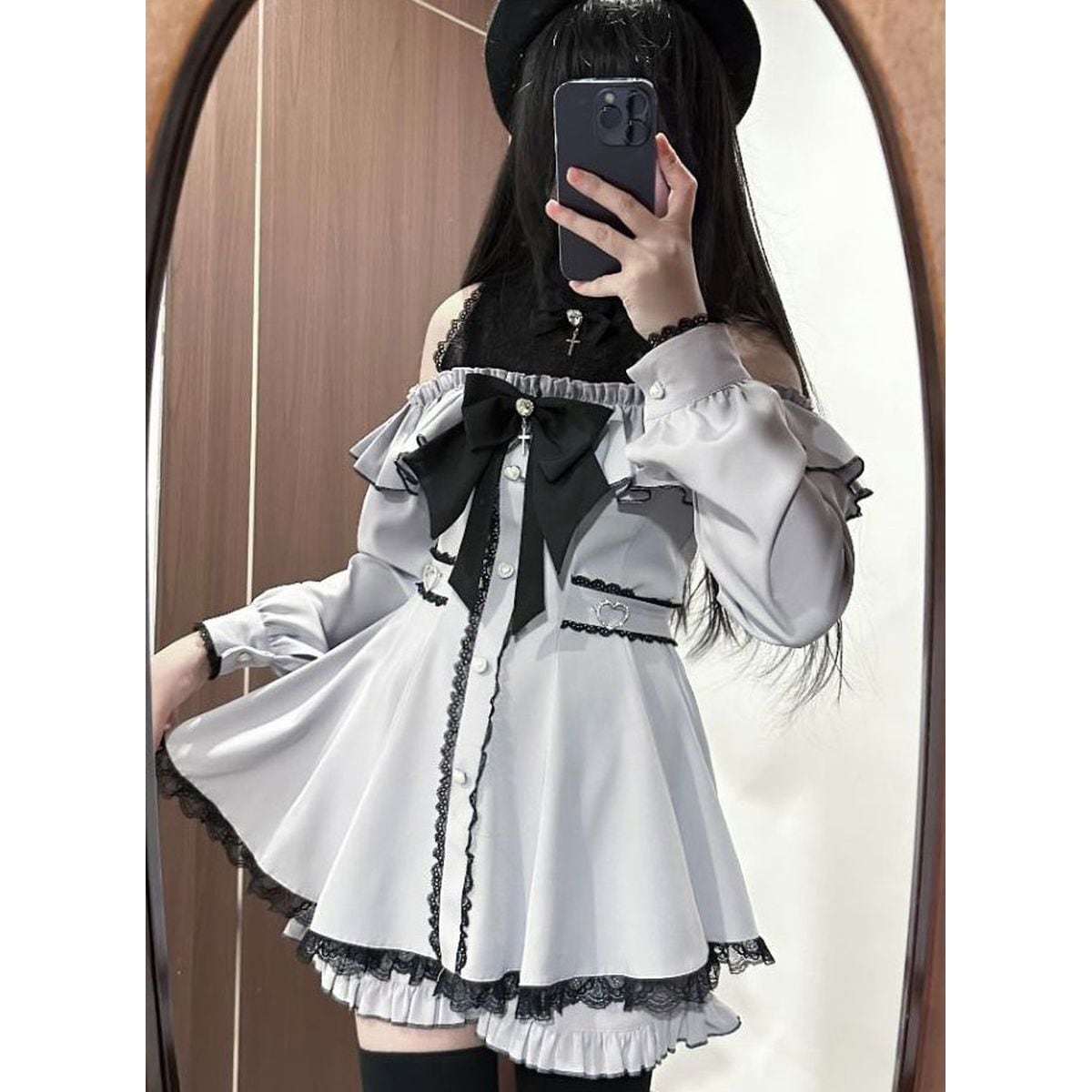 Jirai-kei Open Shoulder Dress