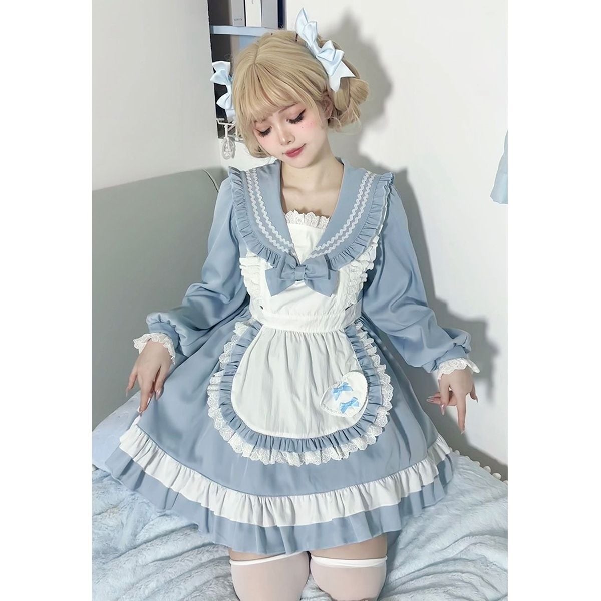 Sailor Collar Frill Maid Dress