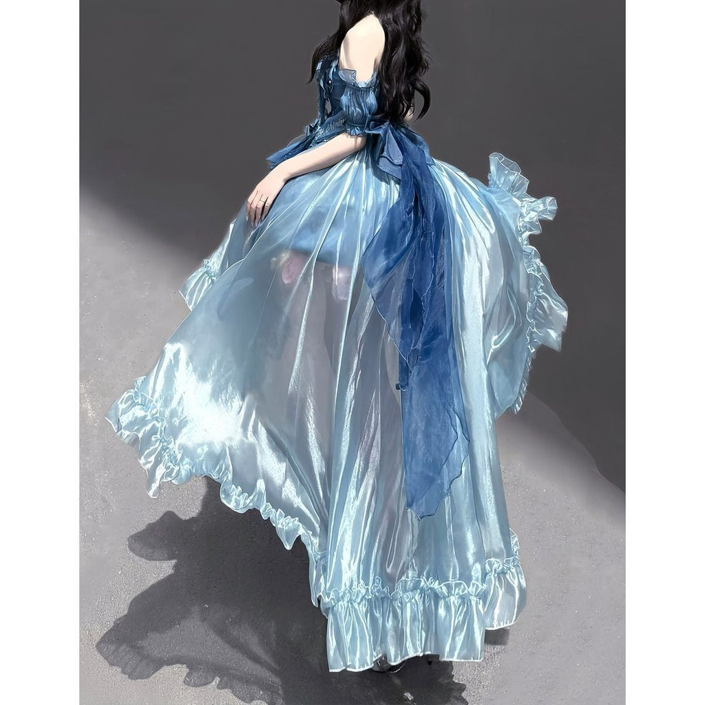 Graceful Pearl Frill Dress Outfit