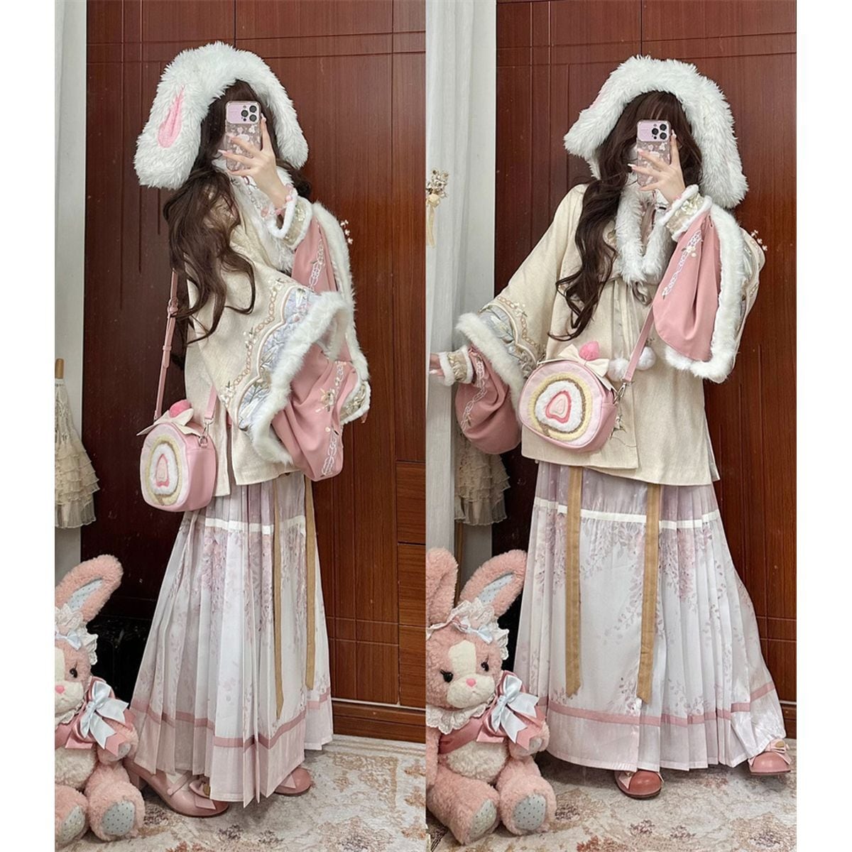 Strawberry Roll Cake Backpack