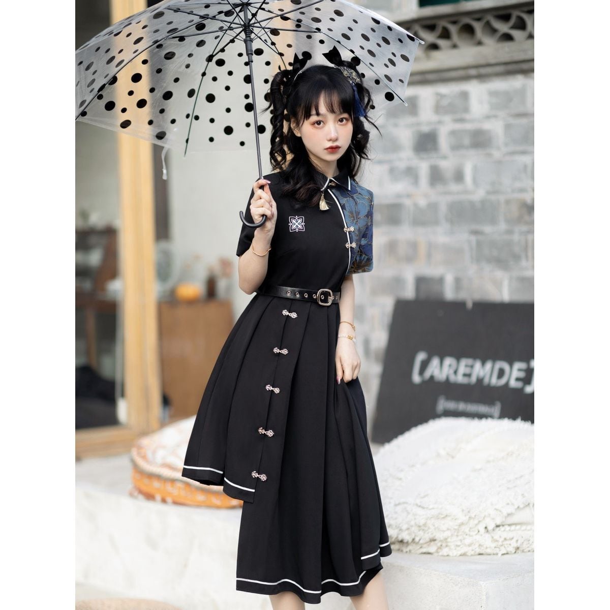 Stylish Asymmetrical Oriental Dress