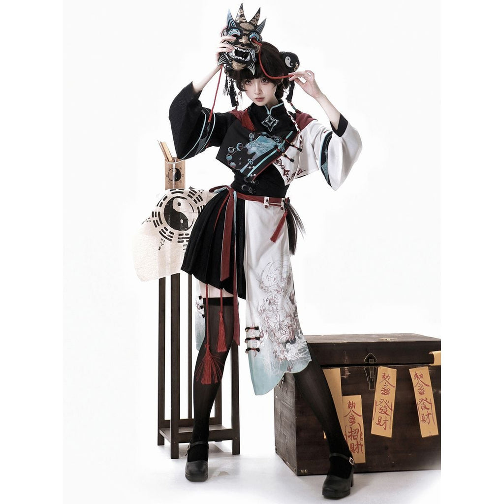 Stylish Asymmetrical Oriental Lolita Set