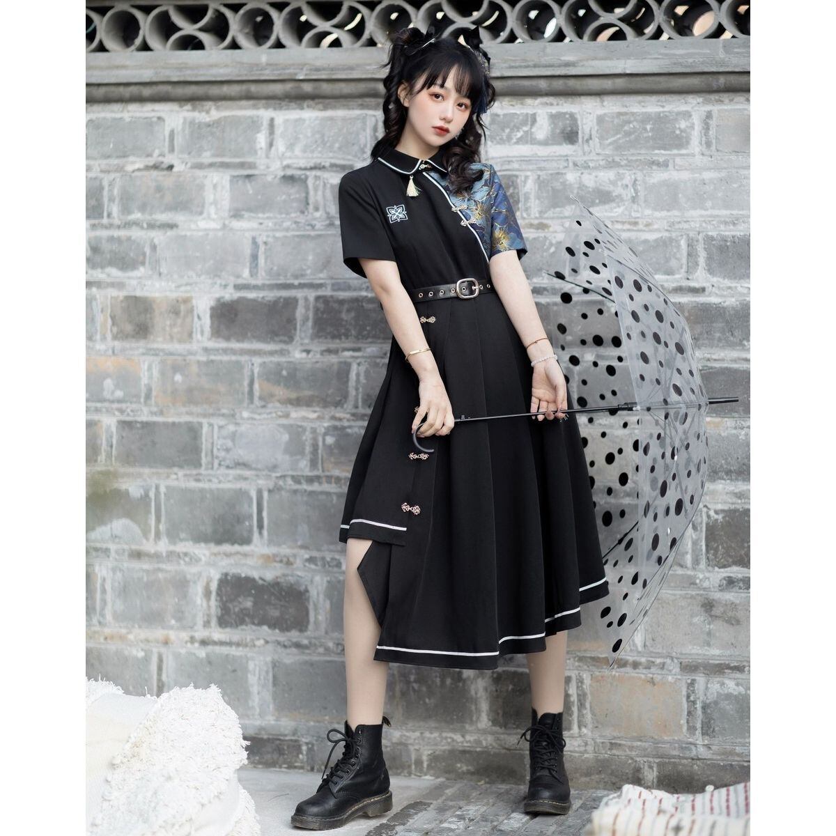 Stylish Asymmetrical Oriental Dress