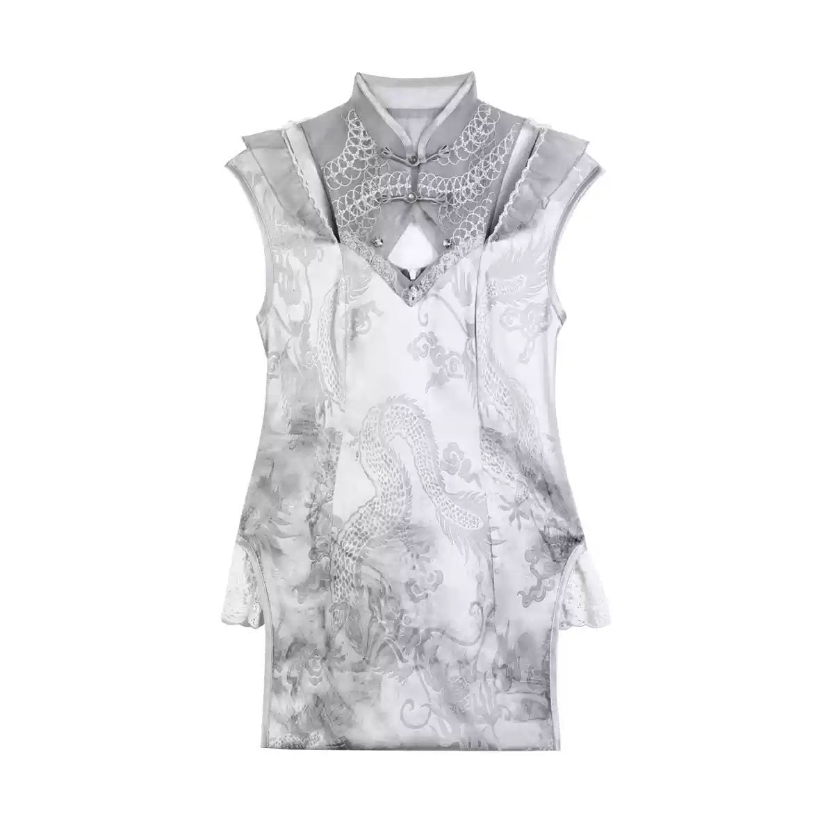 Luxe Silver Oriental Maid Ensemble