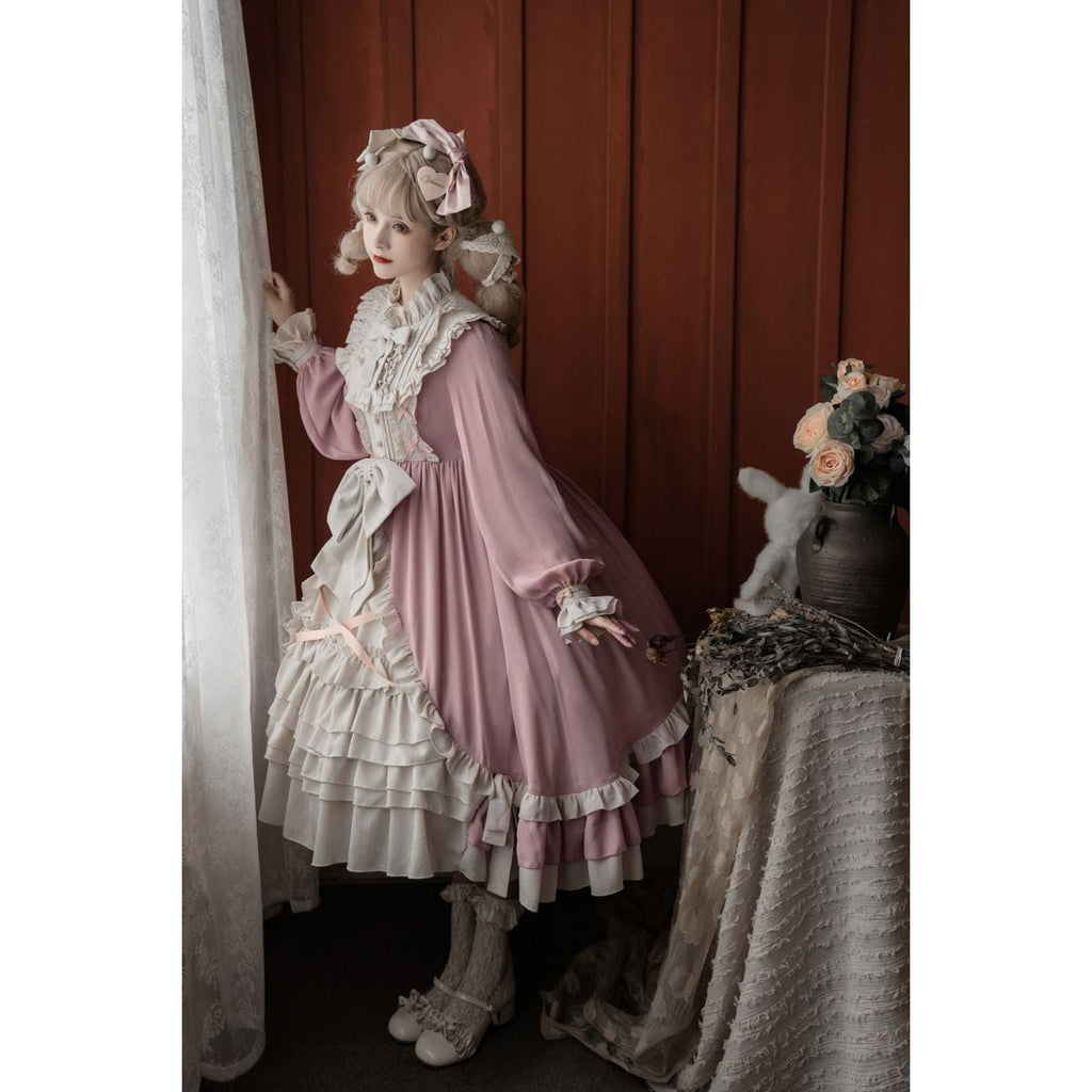 Elegant Snow White Ruffled Dress