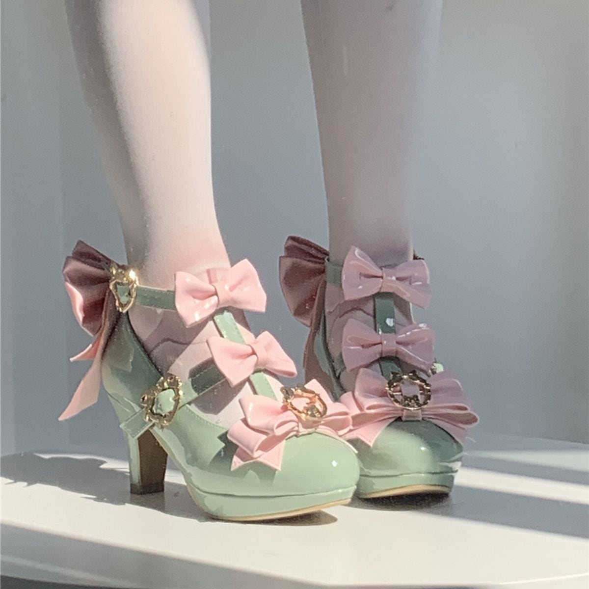 Bow Adorned Lolita High Heels