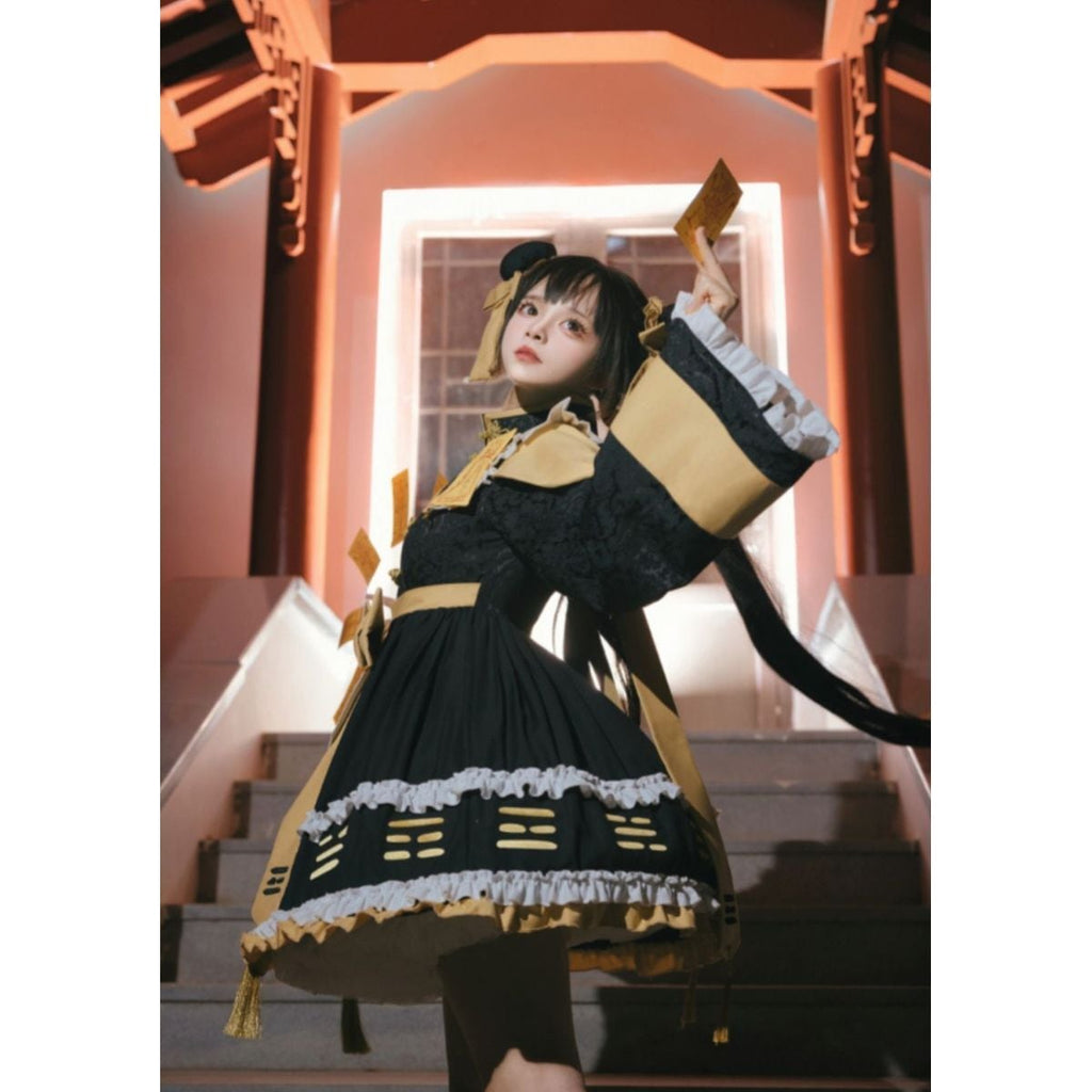 Chinese-Inspired Lolita Dress Ensemble