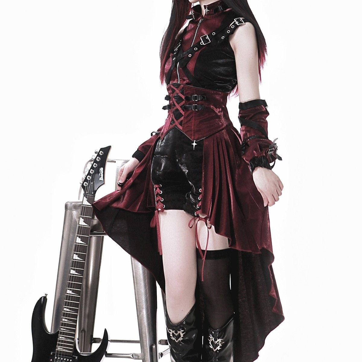 Gothic Punk Rock Red & Black Set