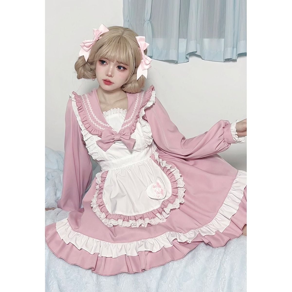 Sailor Collar Frill Maid Dress