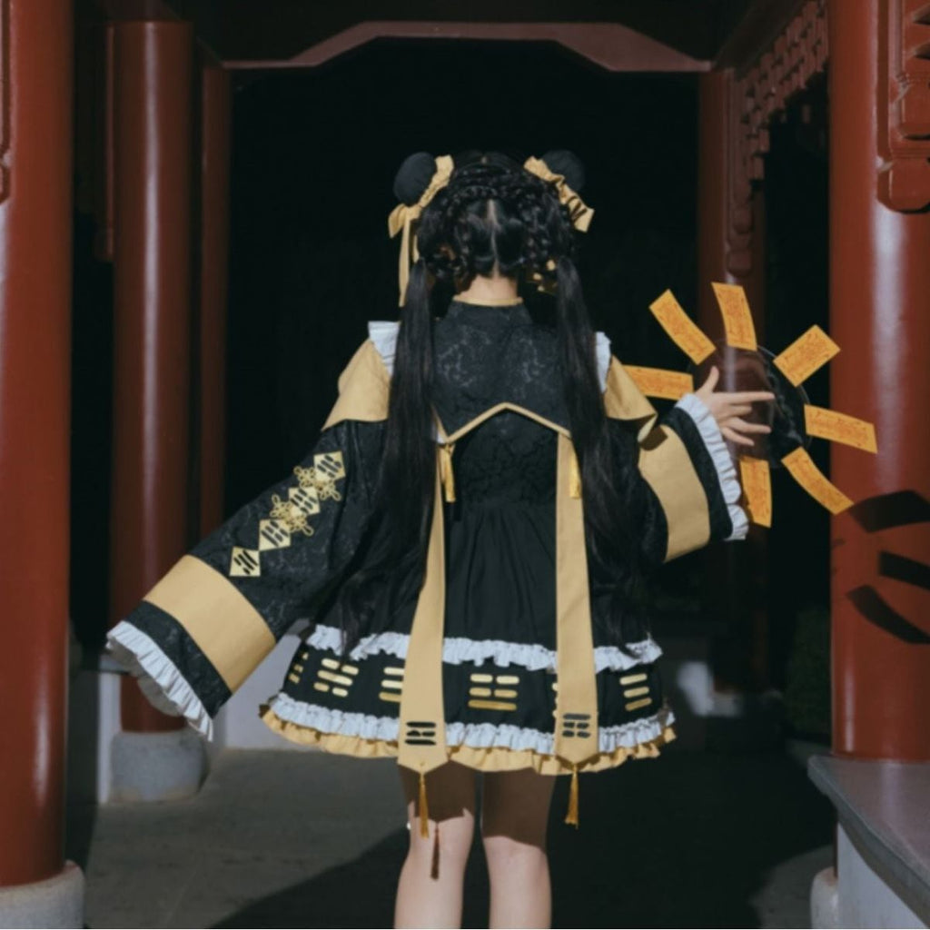Chinese-Inspired Lolita Dress Ensemble