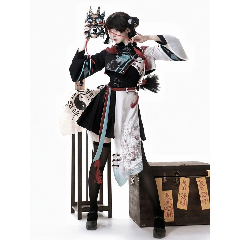 Stylish Asymmetrical Oriental Lolita Set
