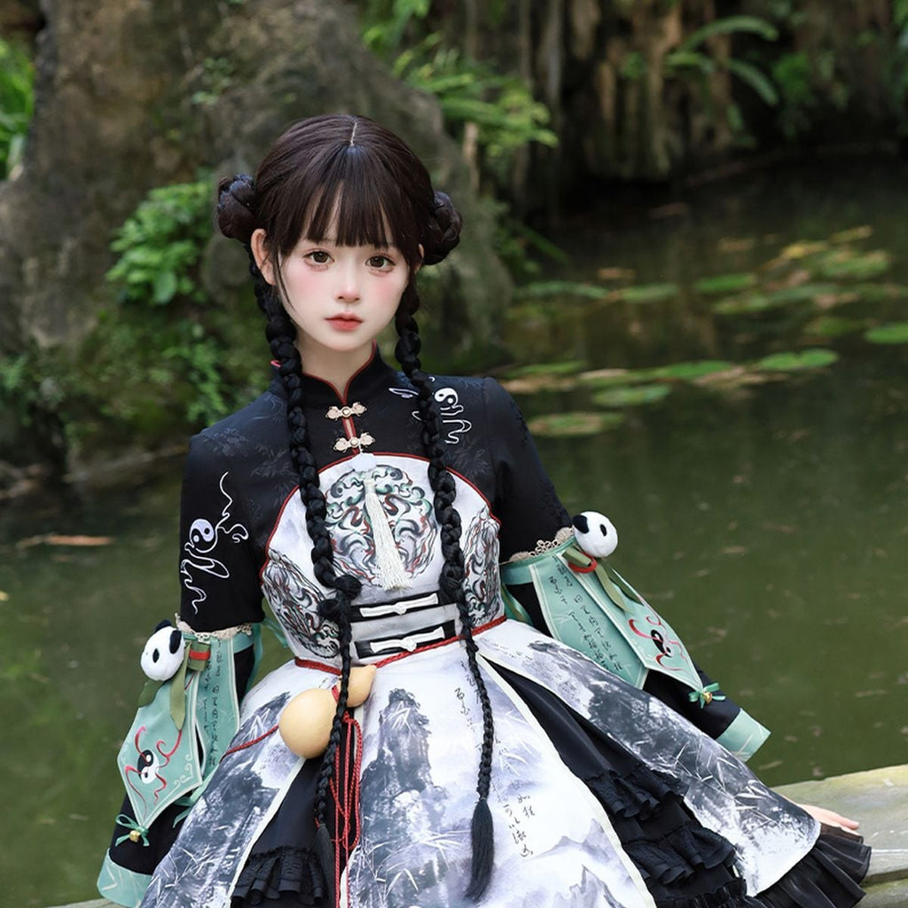 Panda-Themed Chinese Dress Set