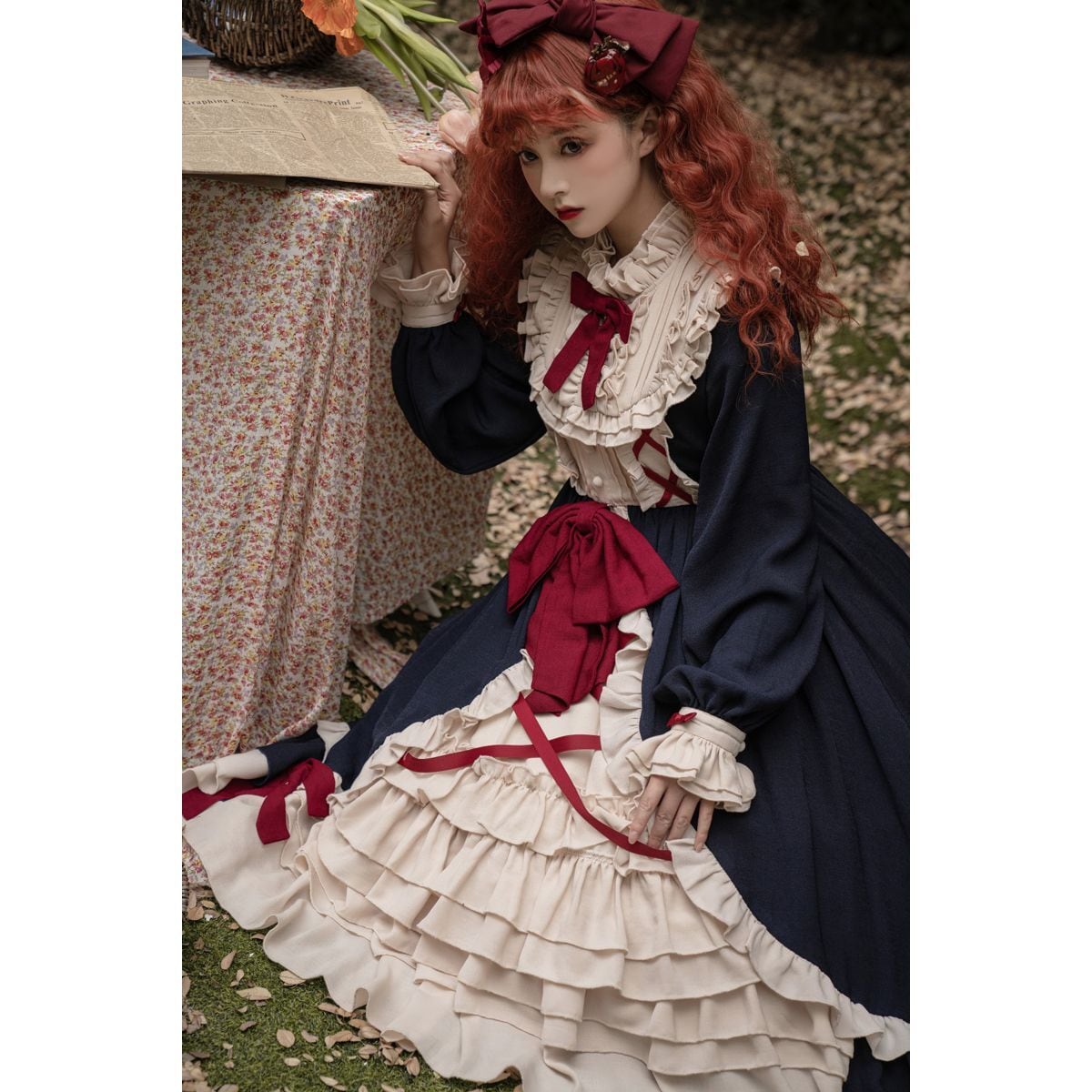 Elegant Snow White Ruffled Dress