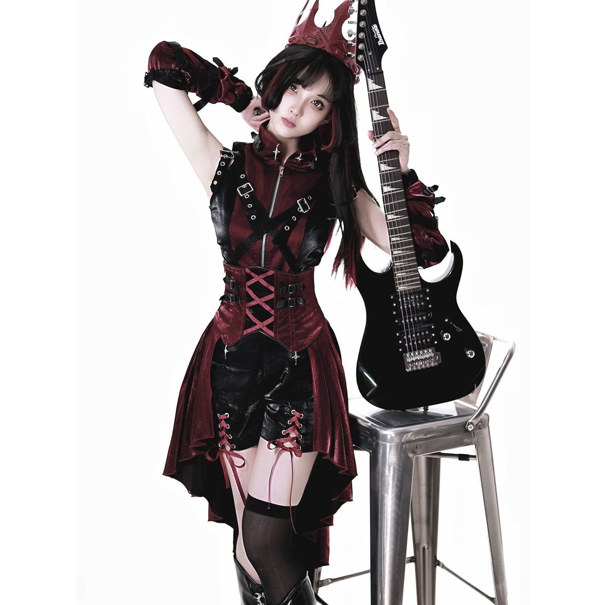 Gothic Punk Rock Red & Black Set