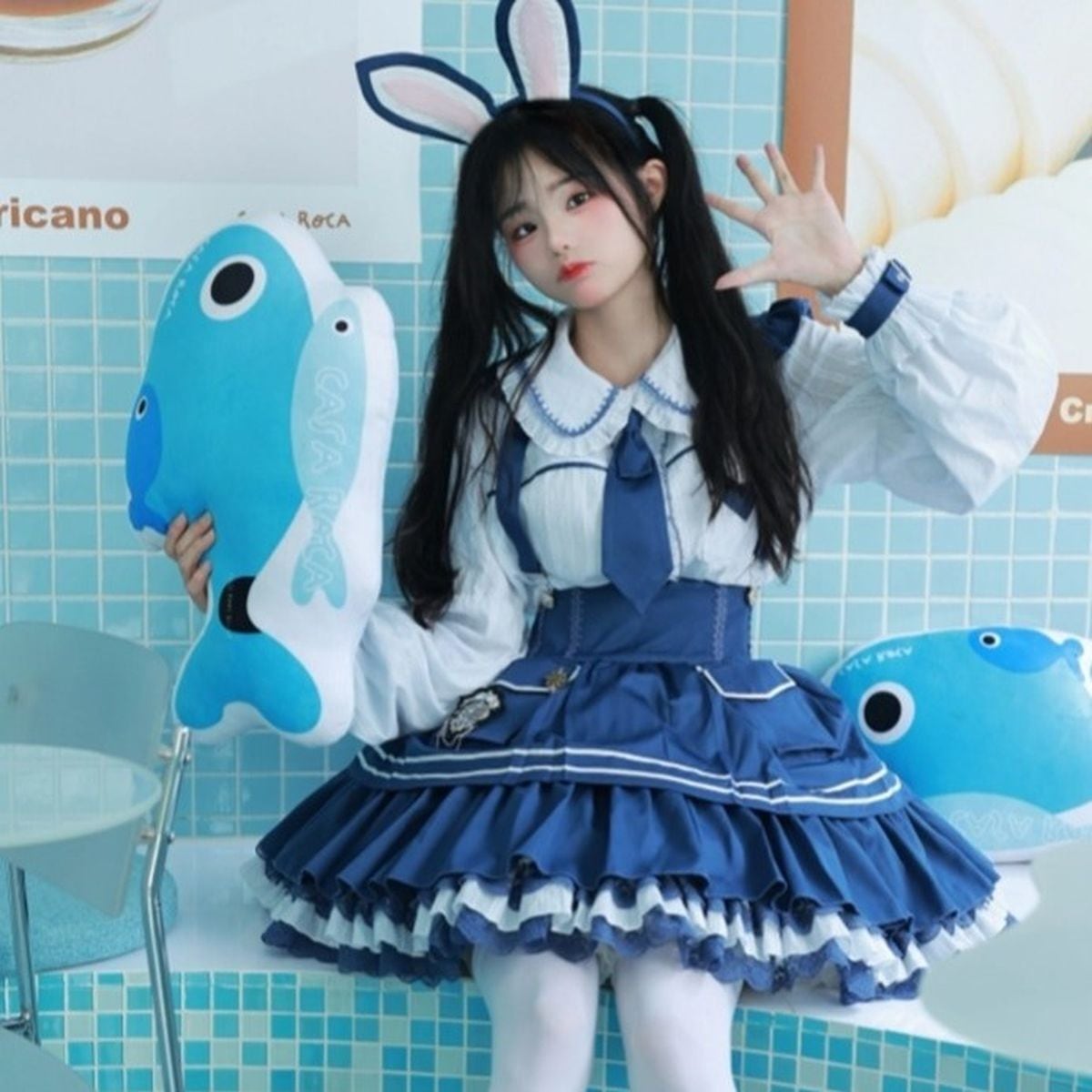 Cute Ruffle Jumper Skirt Outfit