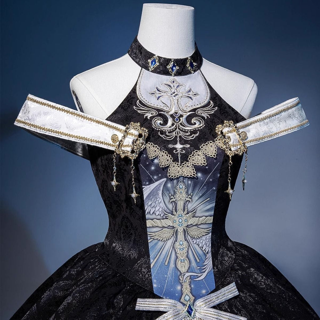 Charming Classical Shoulder-Baring Dress