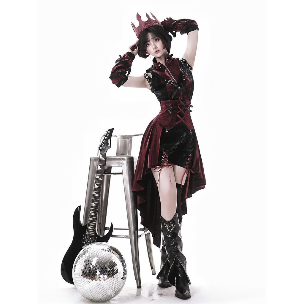 Gothic Punk Rock Red & Black Set