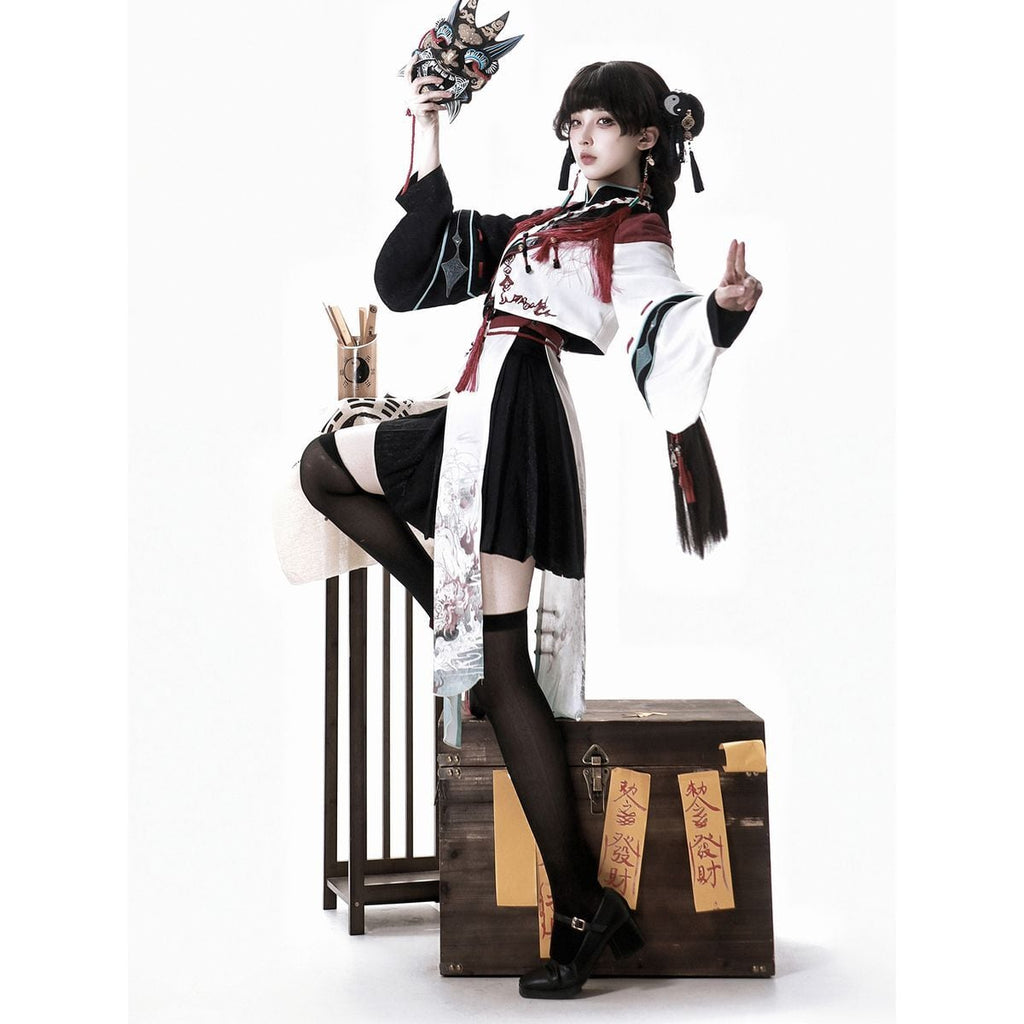 Stylish Asymmetrical Oriental Lolita Set