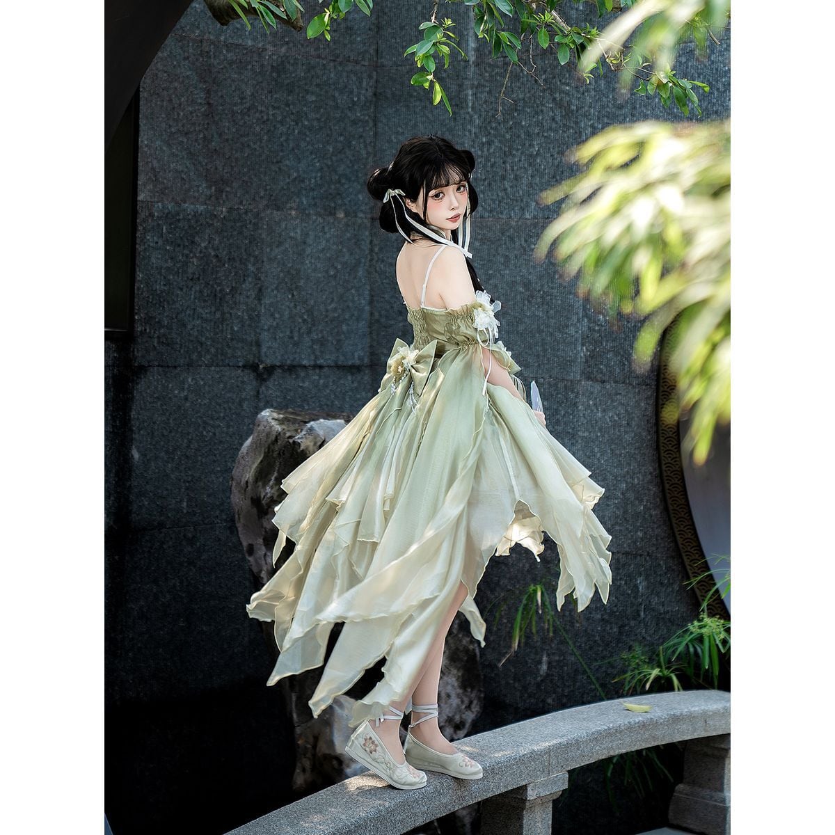 Butterfly Embroidered Chinese Dress Set