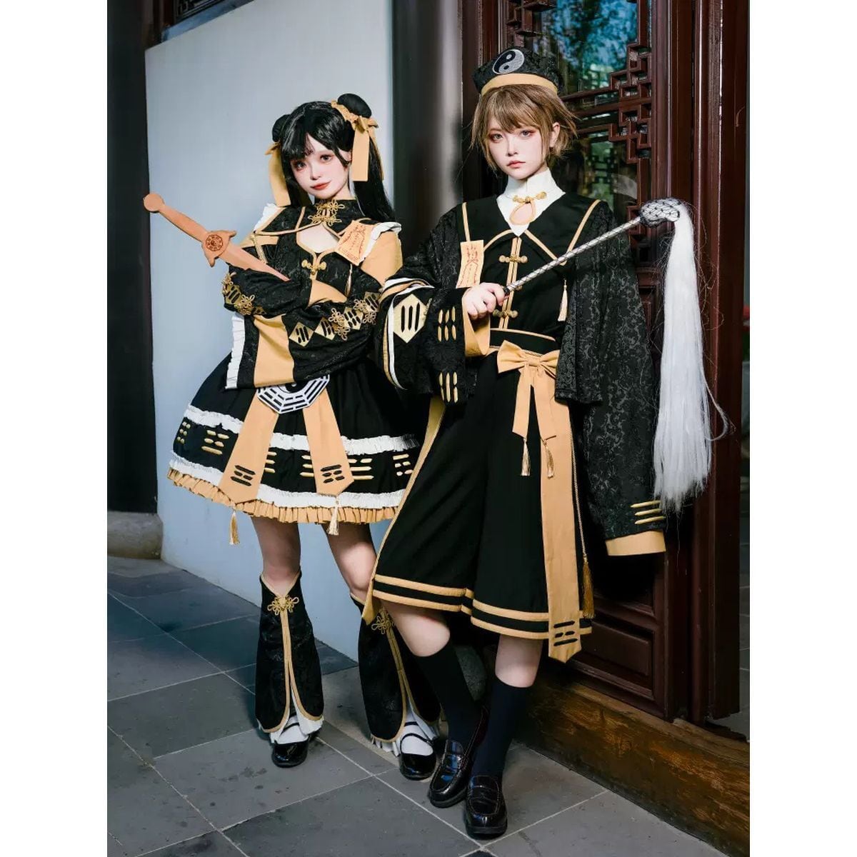 Chinese-Inspired Lolita Dress Ensemble