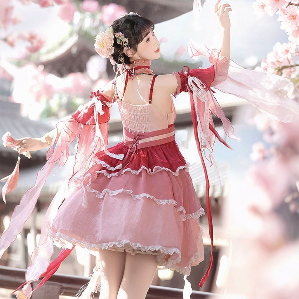 Elegant Frill Lolita Dress Ensemble