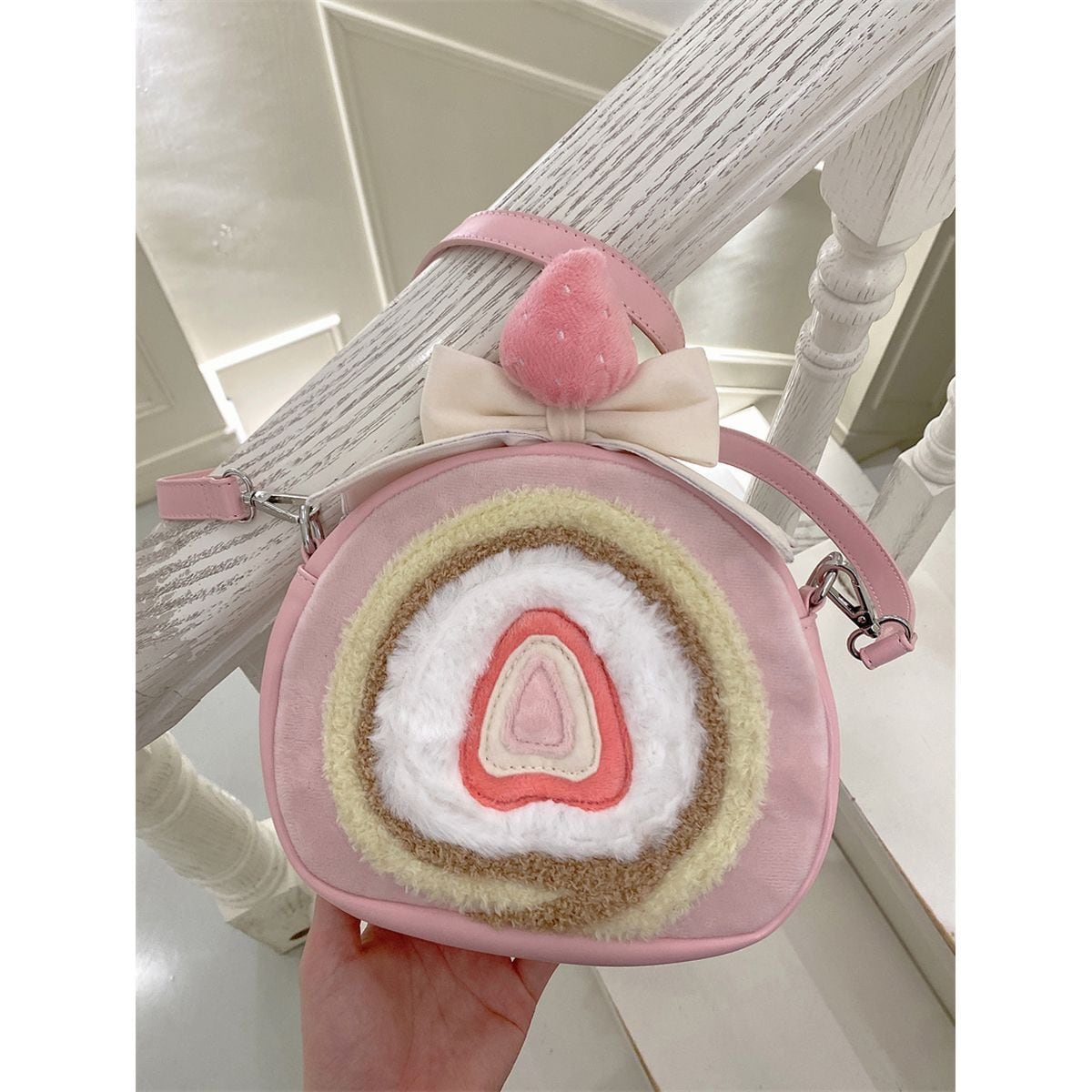 Strawberry Roll Cake Backpack
