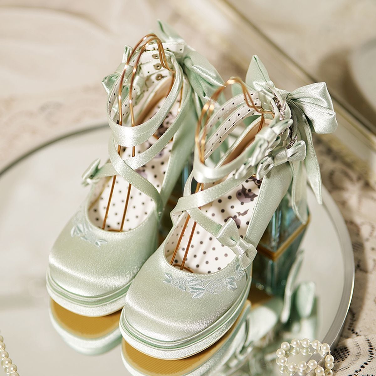 Elegant Flower Accent Pumps