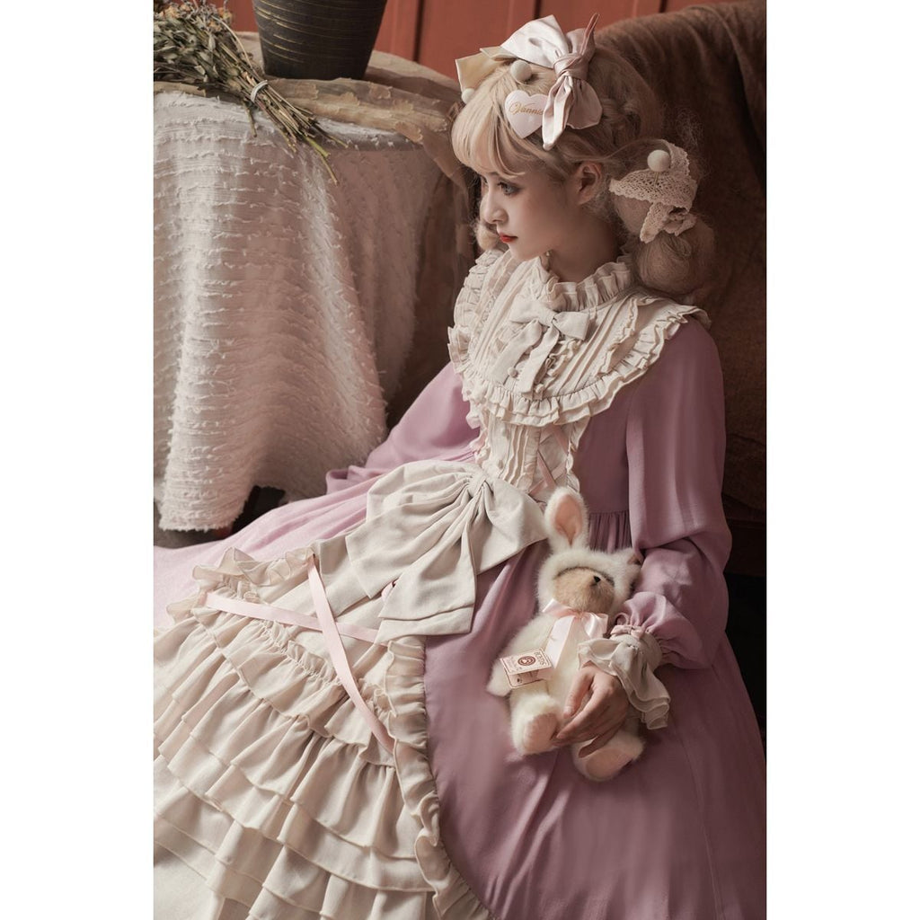 Elegant Snow White Ruffled Dress