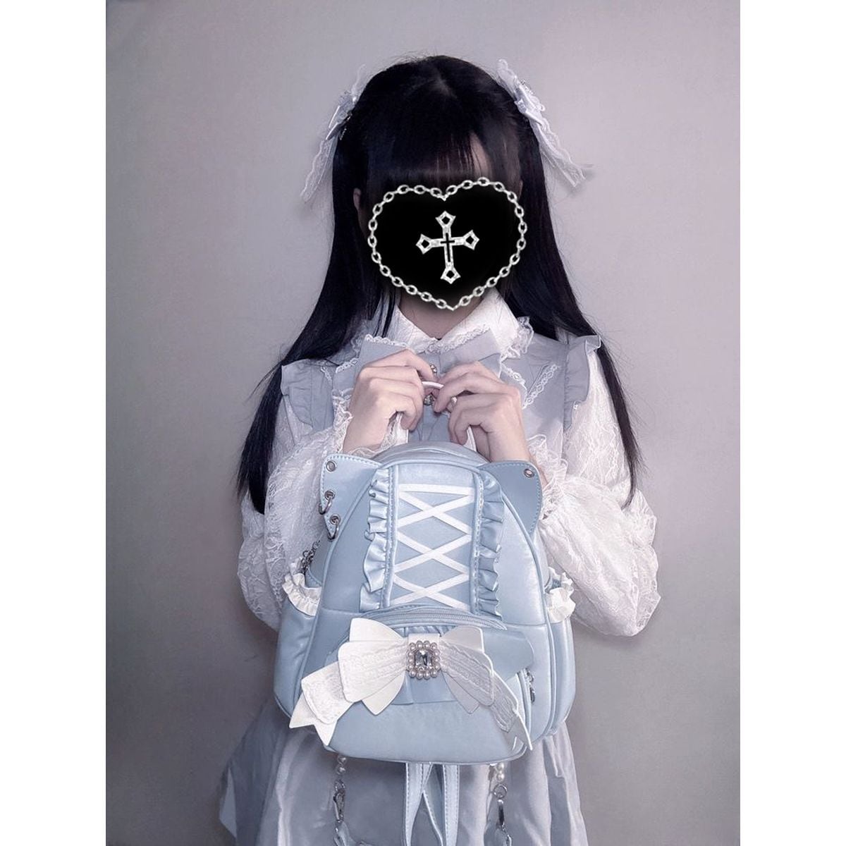 Kawaii Cat Ear Lace-Up Bag