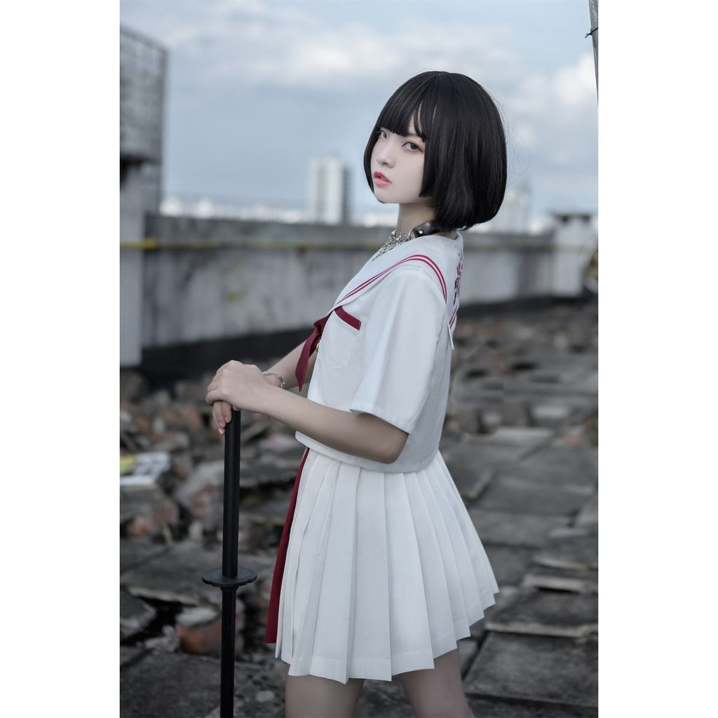 Red and White Sailor Uniform