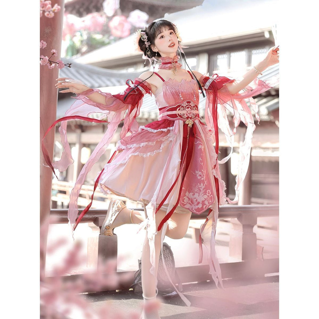 Elegant Frill Lolita Dress Ensemble
