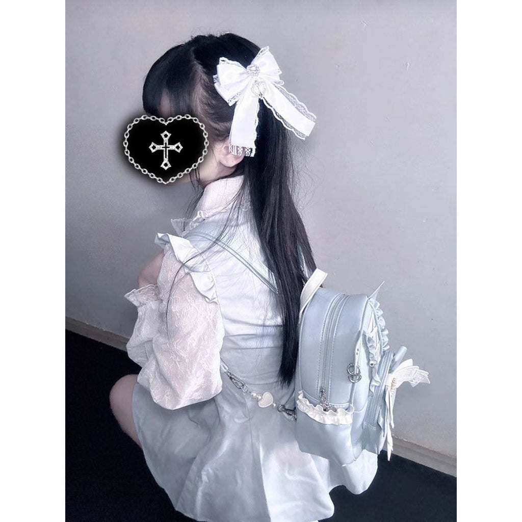 Kawaii Cat Ear Lace-Up Bag