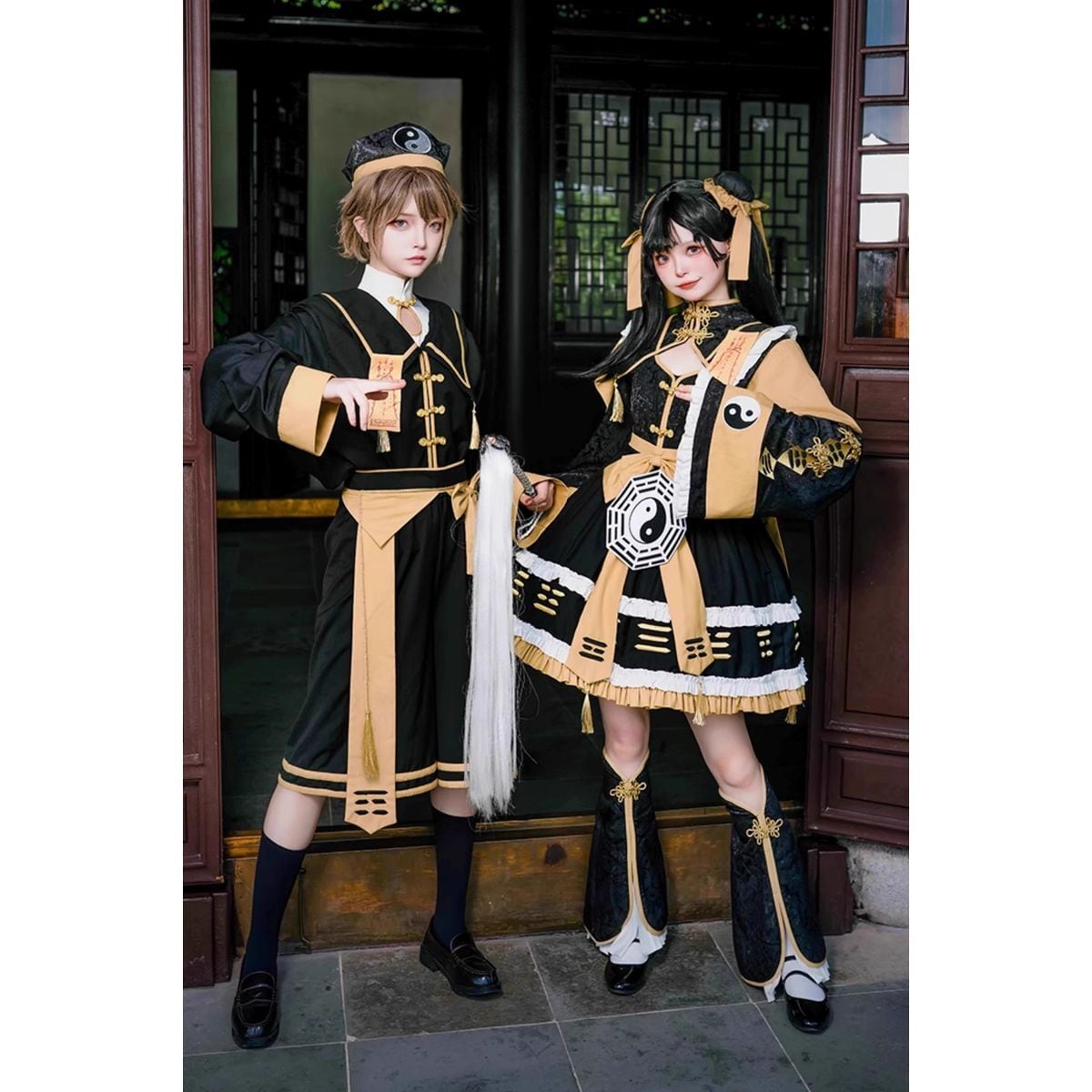 Chinese-Inspired Lolita Dress Ensemble