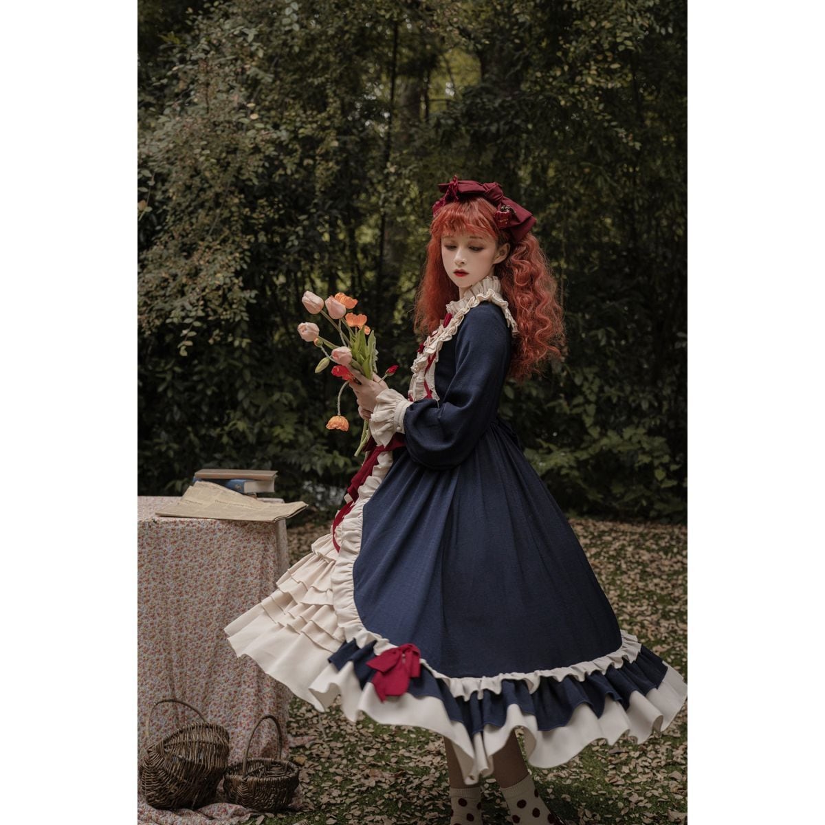 Elegant Snow White Ruffled Dress