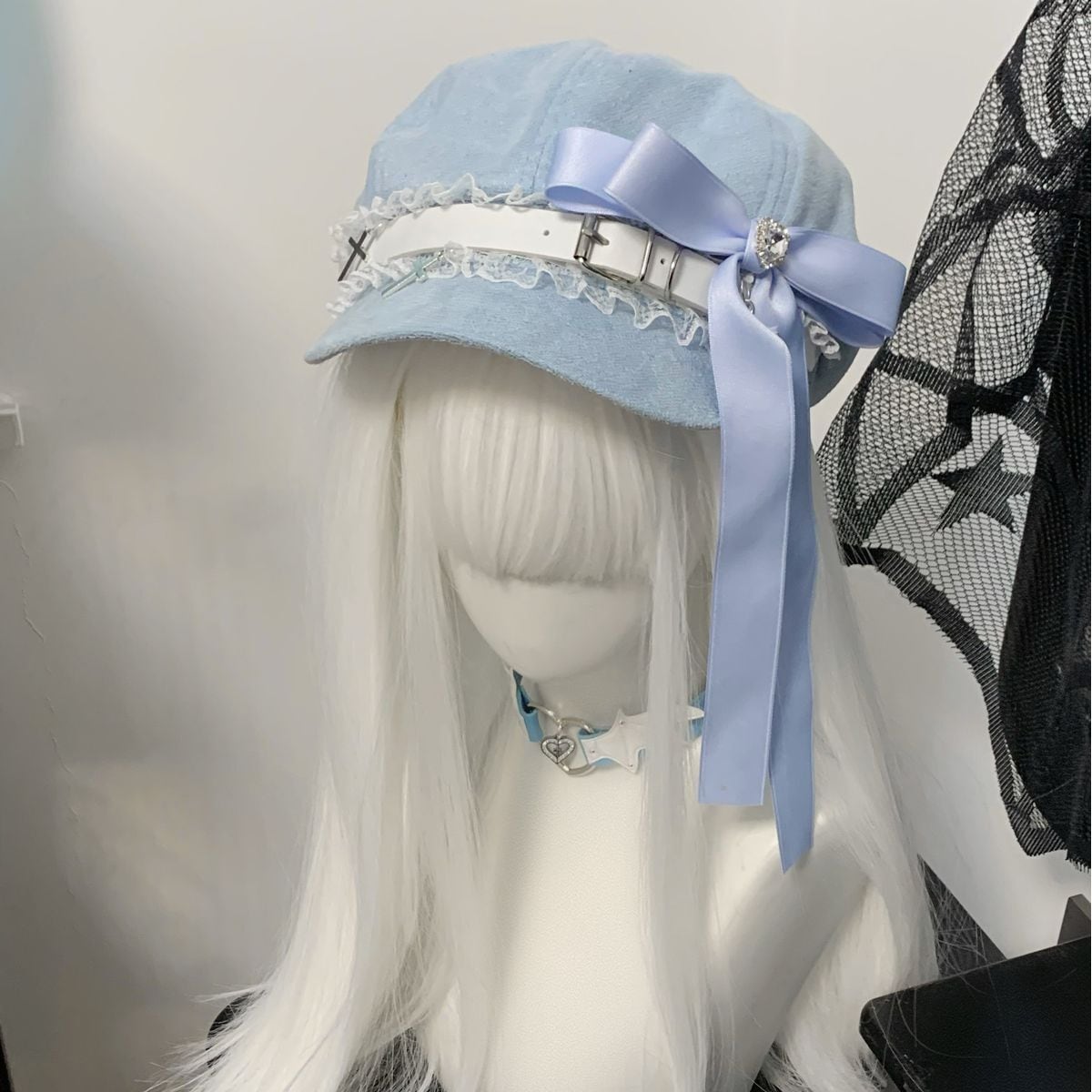 Gothic Ribbon Belt Hat