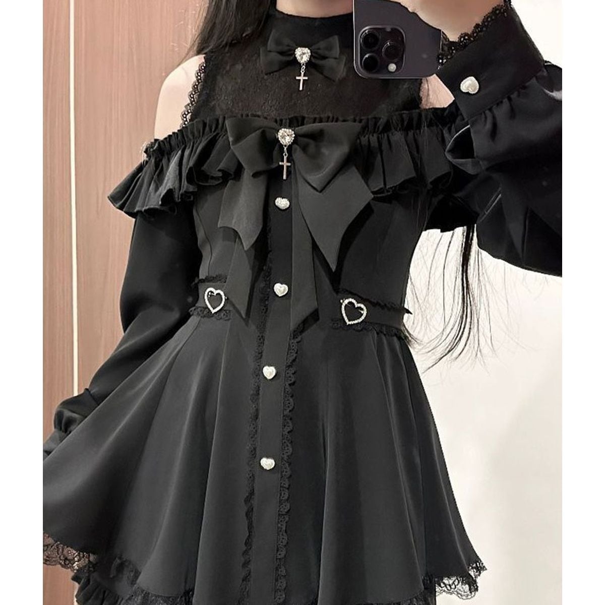 Jirai-kei Open Shoulder Dress