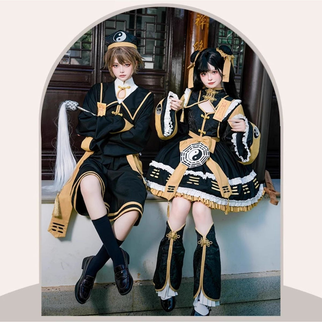 Chinese-Inspired Lolita Dress Ensemble