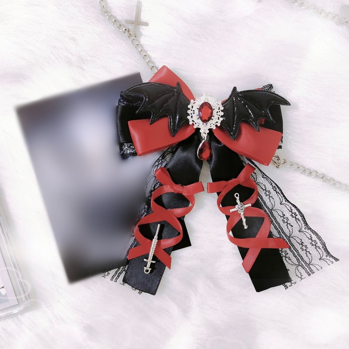 Gothic Bat Ribbon Hair Accessory
