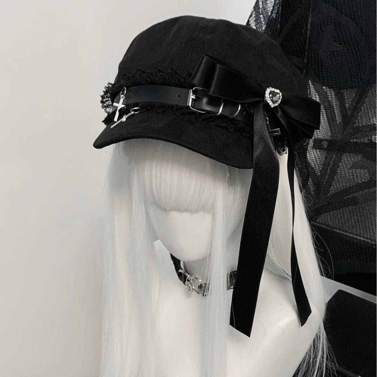 Gothic Ribbon Belt Hat
