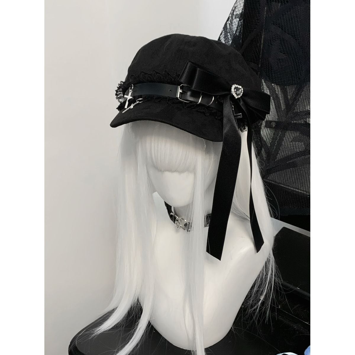 Gothic Ribbon Belt Hat